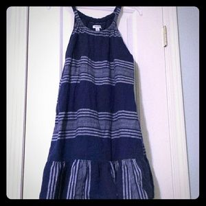 Navy Blue Striped Sundress