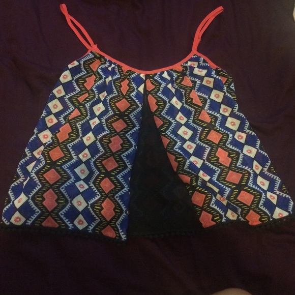 Rinted chiffon tank