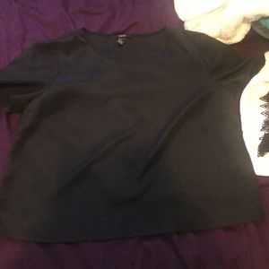 Blacl chiffon box tee