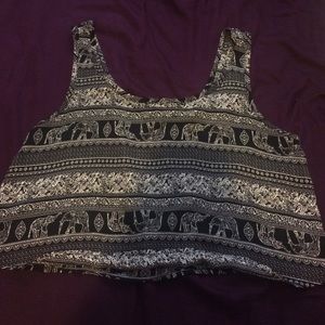 Printed chiffon tank