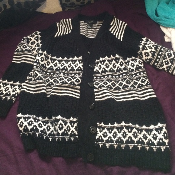 Chunky knitted sweater cardigan