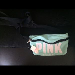 PINK baby blue fanny pack