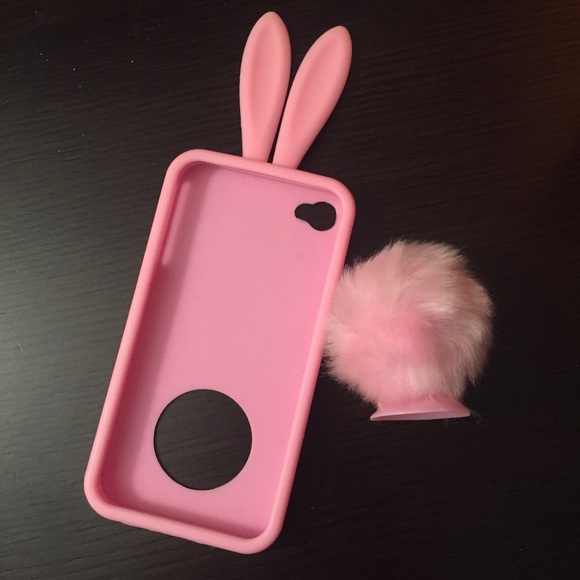 Pink Bunny iPhone 4/4S case - Picture 2 of 2