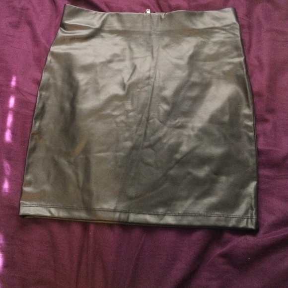 Faux leather skirt