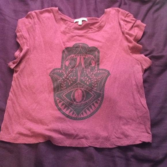 Printed crop tee