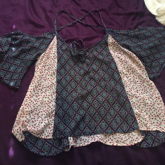 Chiffon off shoulder tank