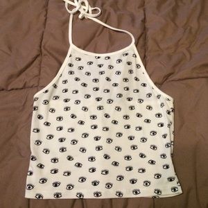 Fashion eye crop top