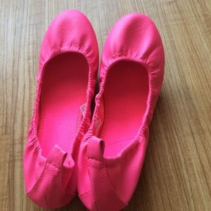 NWOT Neon Pink Ballet Flats