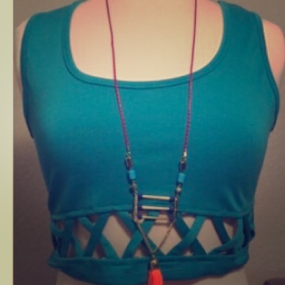 Blue Crop Top