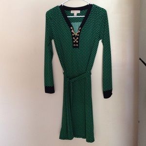 Michael Kora green chain dress xsmall