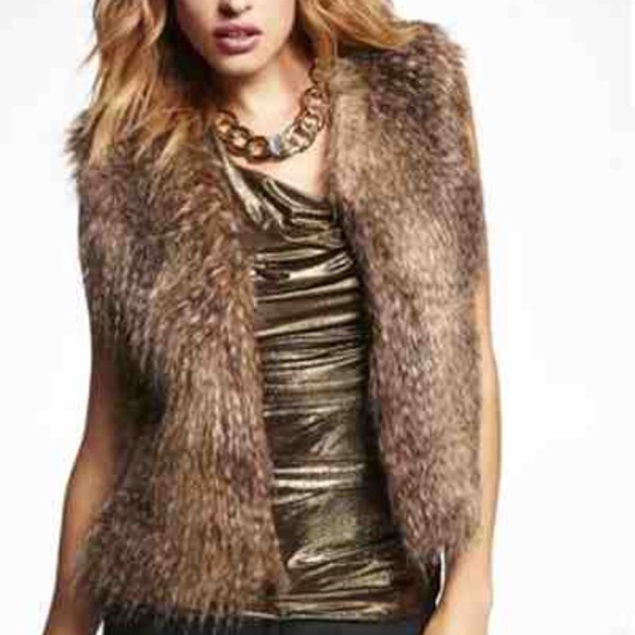 Express faux vest (only wore once )