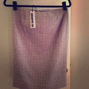 Jil Sander pastel bouclé style skirt