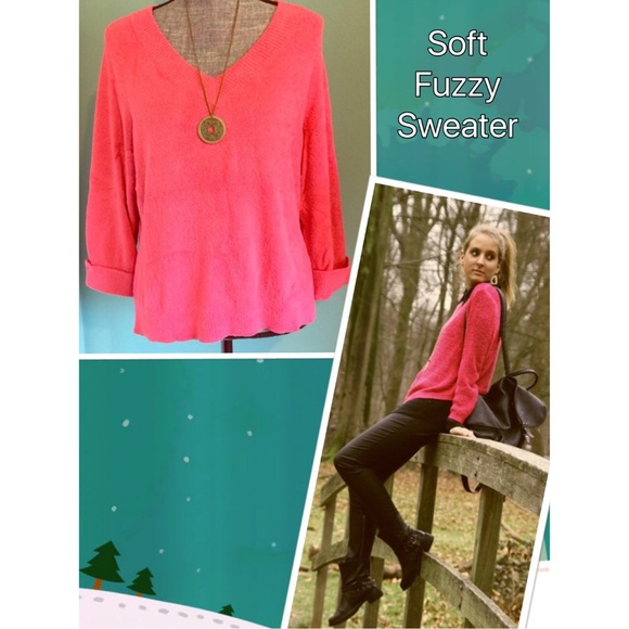 Hampshire Studio Sweaters - Super Soft Sweater Pink Medium Hampshire Studio Sweaters - Super Soft Sweater Pink Medium