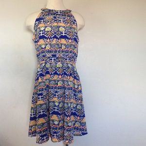 Bright Aztec printed dress