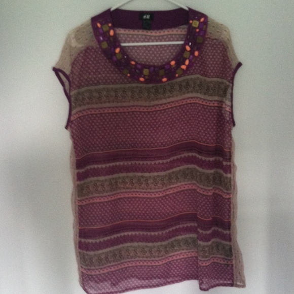 H&M Flowy Patterned Top - Picture 3 of 4