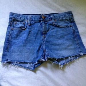 J. Crew cut off denim shorts, light to medium wash