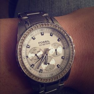 Fossil womens rhinestone watch