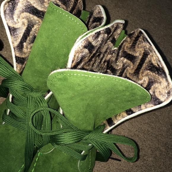 Green High Top Boot - Picture 3 of 4