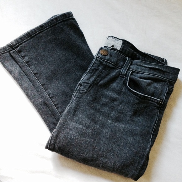 Current/Elliott faded grey boot cut denim jeans