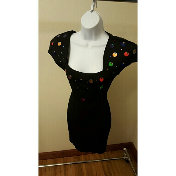 Vintage 80's Black Party dress