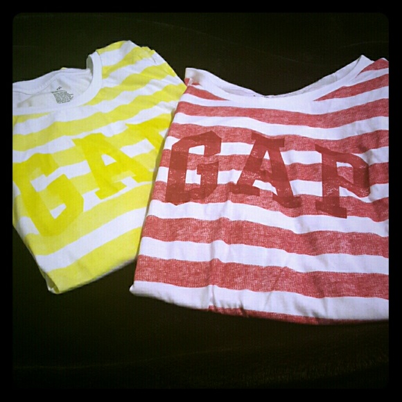 2 GAP Teeshirts one Red and one Yellow