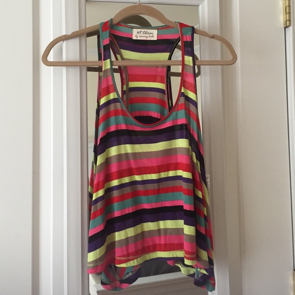 Multicolor striped tank top by Torn