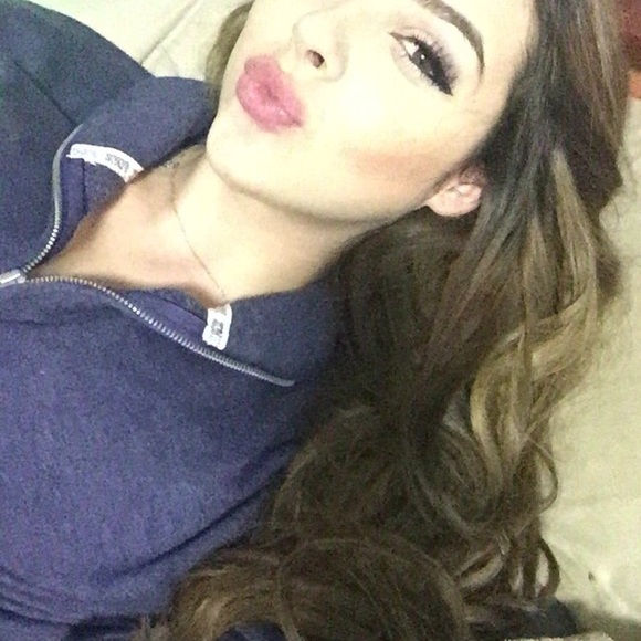 BLUE VICTORIA SECRET HALF ZIP