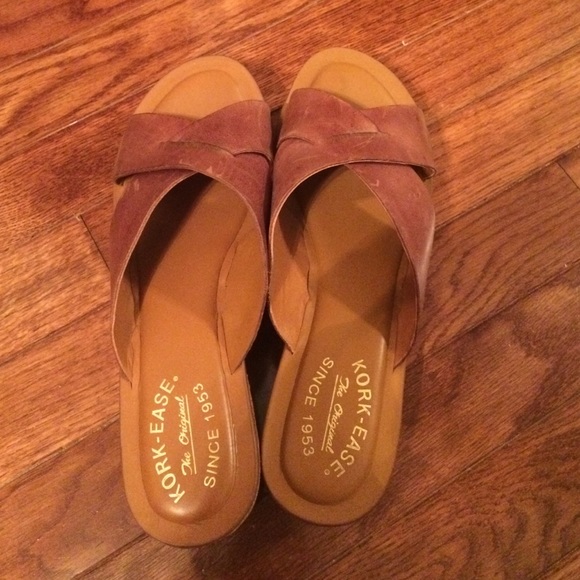 Kork-Ease Leather Wedge Sandals