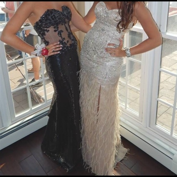 Night Moves Black Prom Dress