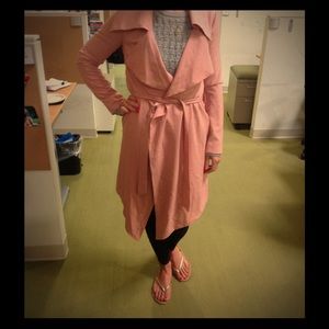 NWT- Windsor Pink Mocha Faux Trench Coat