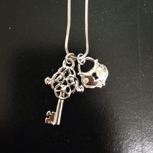 Lock and key necklace