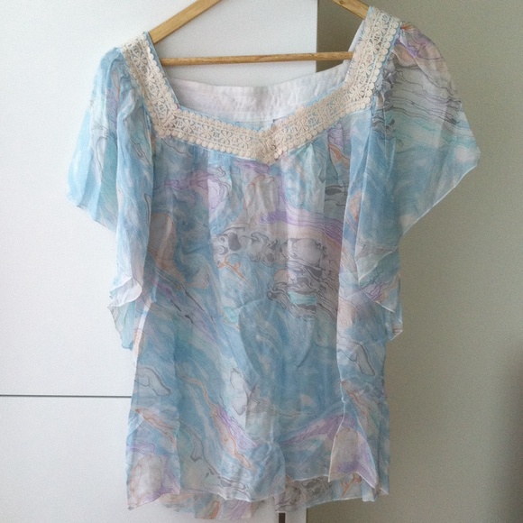 Anna Sui for Anthropologie  size S blue top New