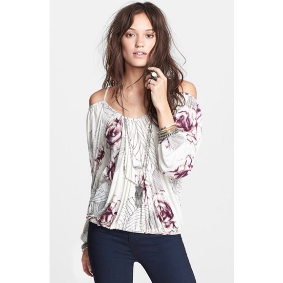 Free People Boho off the shoulder top