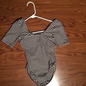 American apparel striped body suit