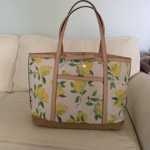 *RESERVED* Kate spade lemon espadrille tote