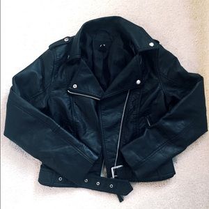 Cropped Leather Jacket