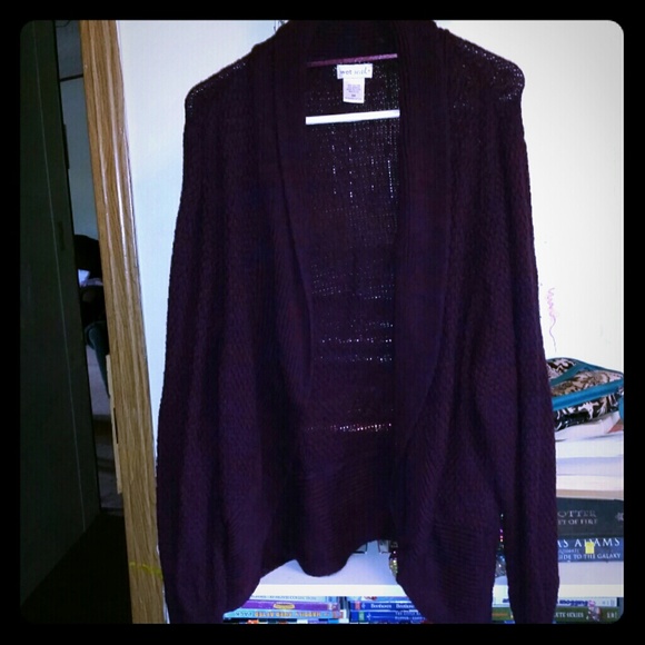 Wet Seal Purple Sweater Cardigan