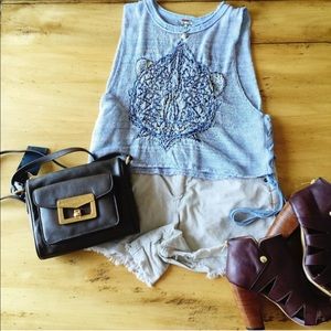 Free people knot crop top