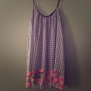 Chiffon printed tank dress
