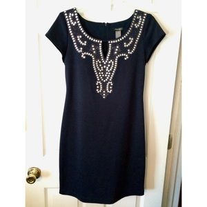 Navy/stud t-shirt dress