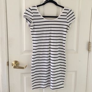 Classic striped bodycon dress