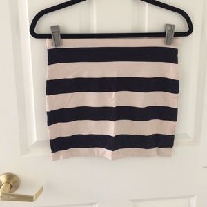Striped bodycon skirt