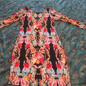 A mini patterned dress