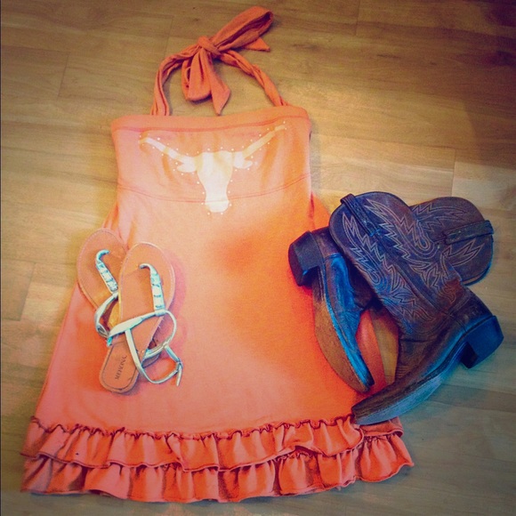 UT Longhorns Halter dress-PINK Victoria's Secret - Picture 1 of 4