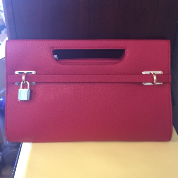 Red Clutch, beautiful, brand new!