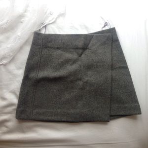 Uniqlo wool fold over mini skirt