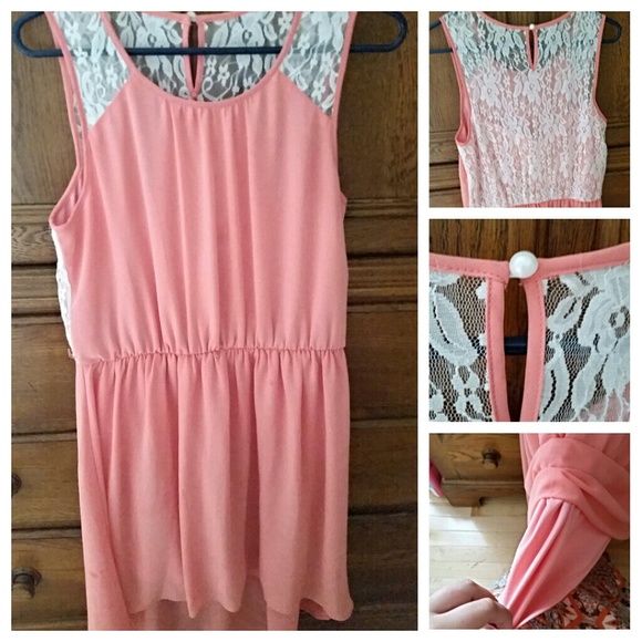 IZ byer sun dress, silky, with lace