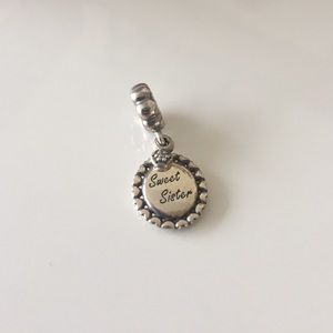 Pandora sterling silver Sweet Sister charm