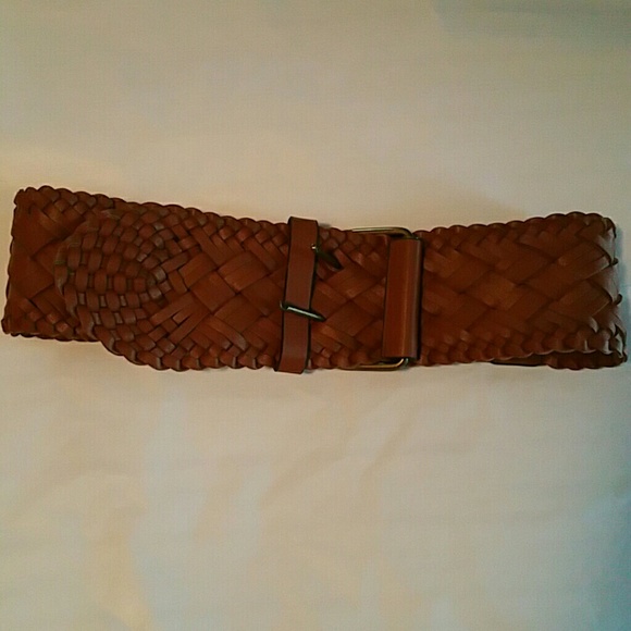 Brown woven belt