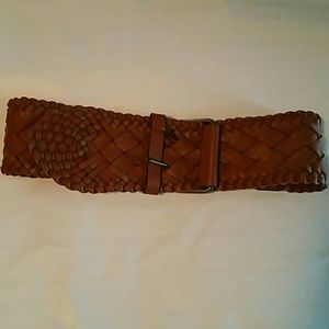 Brown woven belt
